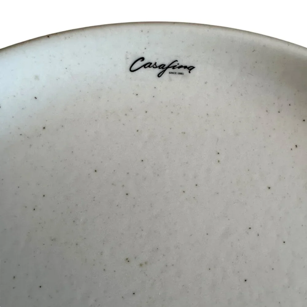 Casafina Ceramic Stoneware 10.5 Dinner Plate Pacifica Collection Vanilla Speckle - Picture 5 of 13